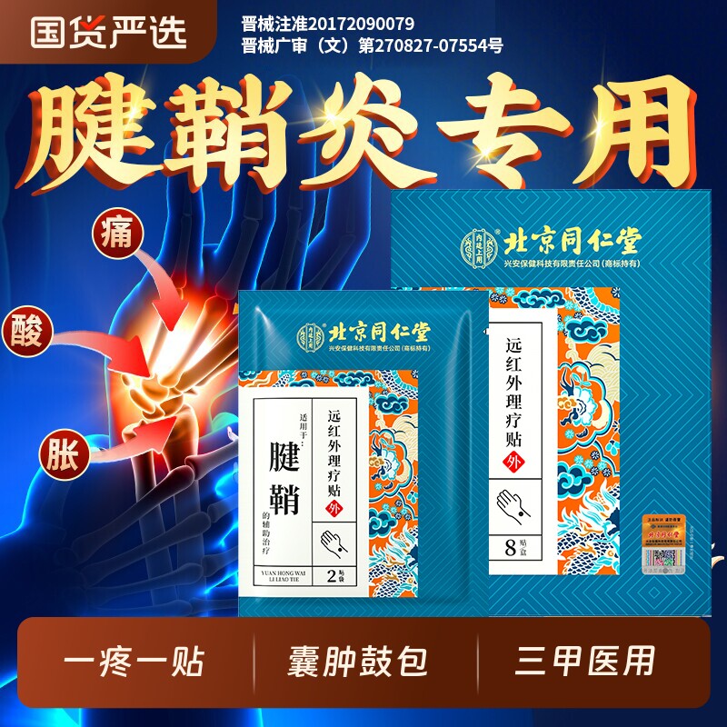 北京同仁堂内廷上用护腕腱鞘炎贴手指关节扭伤疼痛专用骨头疼手腕图片