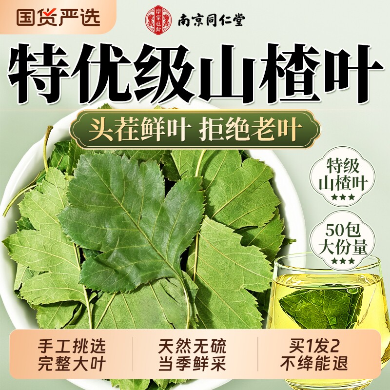 南京同仁堂山楂叶茶特级天然中草药材官方旗舰店正品养生茶泡水喝