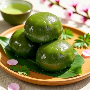 粮觅清明粿艾草青团艾青雪菜笋肉糯米糍叽叽踏青团子中式糕点早餐