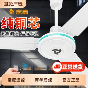 志高电风扇吊扇大风力56寸家用客厅静音铁叶餐厅工业2025年新款