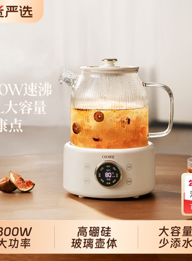 OIDIRE偶点全玻璃恒温养生壶多功能办公室小型炖煮茶壶烧水壶保温