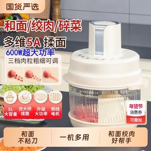 龙德利家用电动绞肉机新款和面机料理机多功能一体搅面机肉馅食物