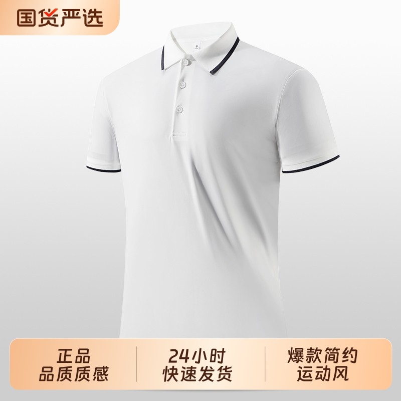 2025年新款爆款冰丝POLO衫T恤男士上衣短袖透气速干户外健身运动,运动服/休闲服装,运动T恤,淘宝优惠券,粉丝福利购,淘宝优惠卷