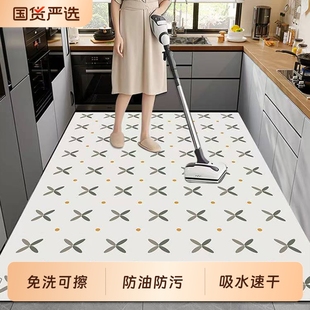 硅藻泥吸水垫厨房地垫防滑防油专用可擦免洗耐脏地毯长条入户进门