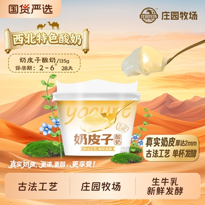 庄园牧场古法工艺奶皮子酸奶135g