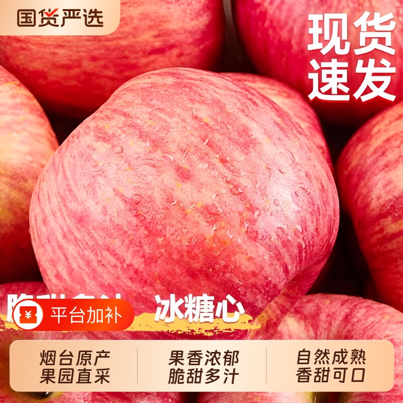 正宗烟台红富士苹果栖霞苹果脆甜多汁孕妇水果冰糖心苹果产地直发
