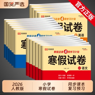 寒假作业小学寒假试卷一年级二年级三四五六年级上册全套测试卷语文数学英语人教版衔接教材练习册下册一本通语数英科学正版同步