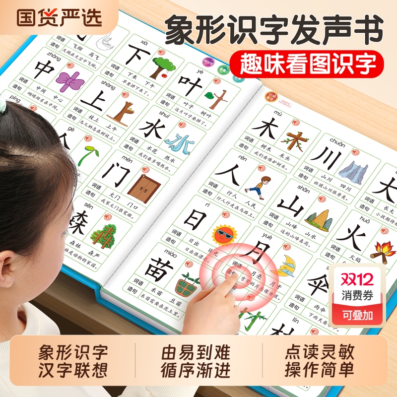 识字书幼儿认字发声书识字大王