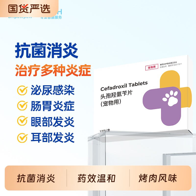爪爪博士包立克狗狗消炎药猫咪肠胃脓皮感染宠物用头孢医师内服