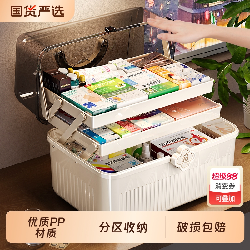 手提医药收纳箱大容量树脂材质