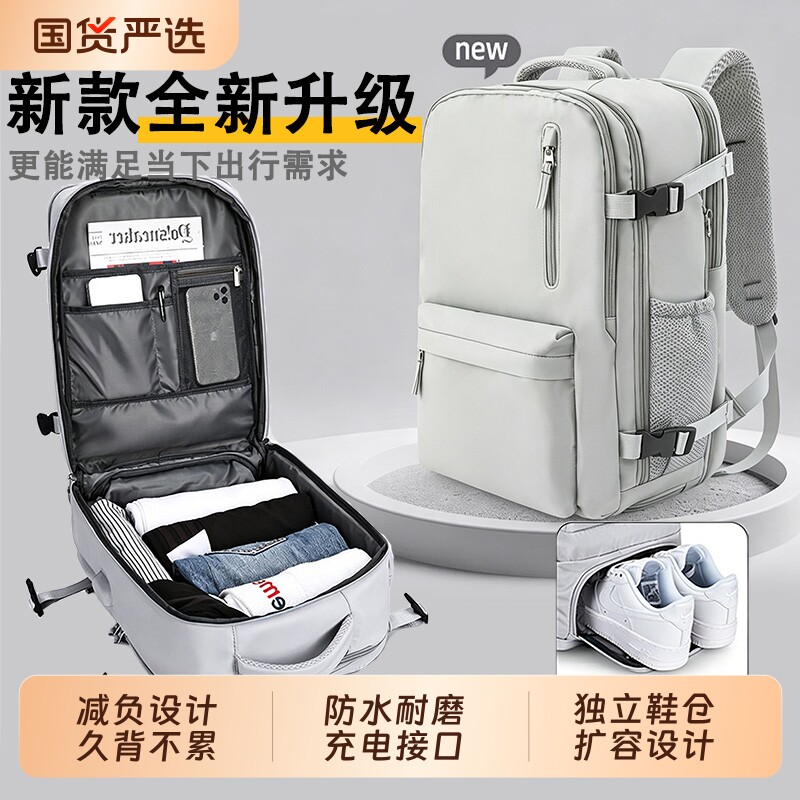 2026新款短途旅游出差双肩包图片