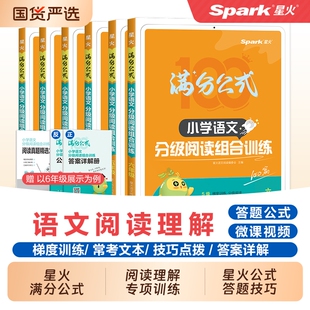 法官方旗舰店六五四三二一年级分级阅读组合训练英语一百篇每日一练 答题技巧公式 2026新版 星火阅读理解专项训练书小学语文满分公式