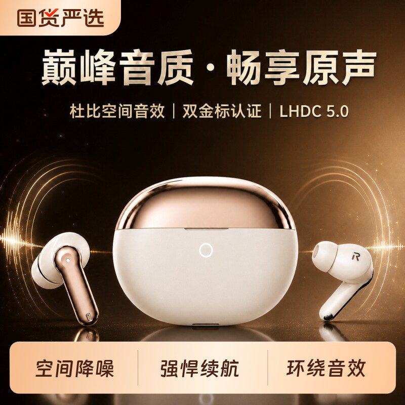 蓝牙耳机2026新款高品质无线入耳式降噪超长续航耳塞男士运动跑步