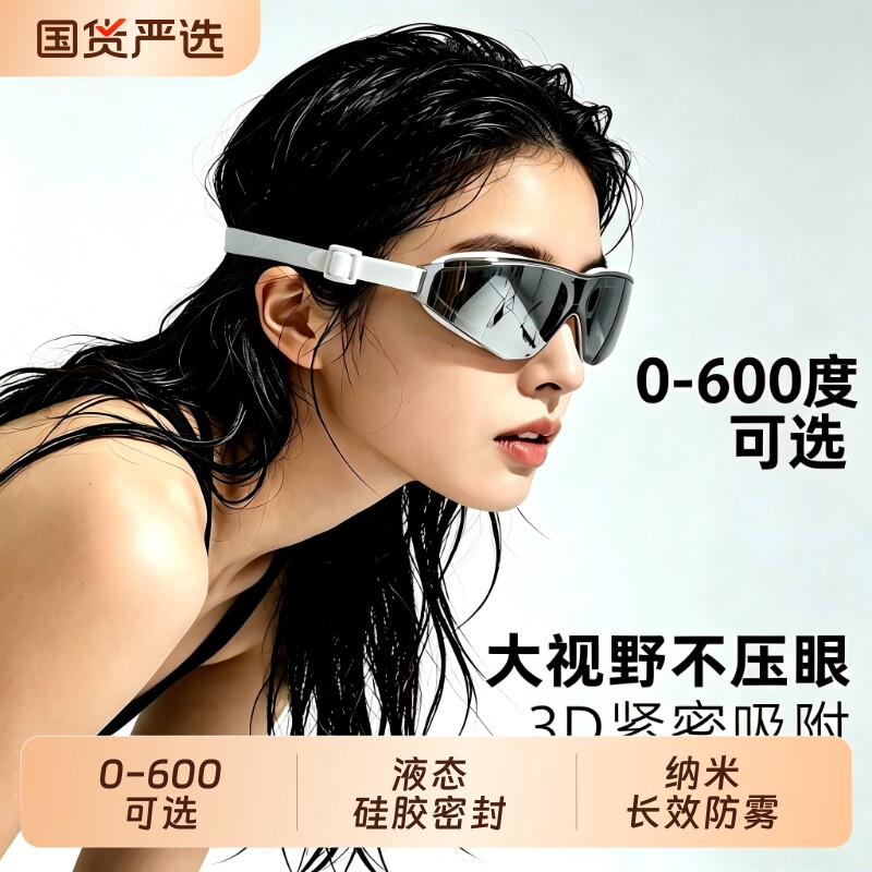 水之瞳泳镜女士高清近视带度数男图片