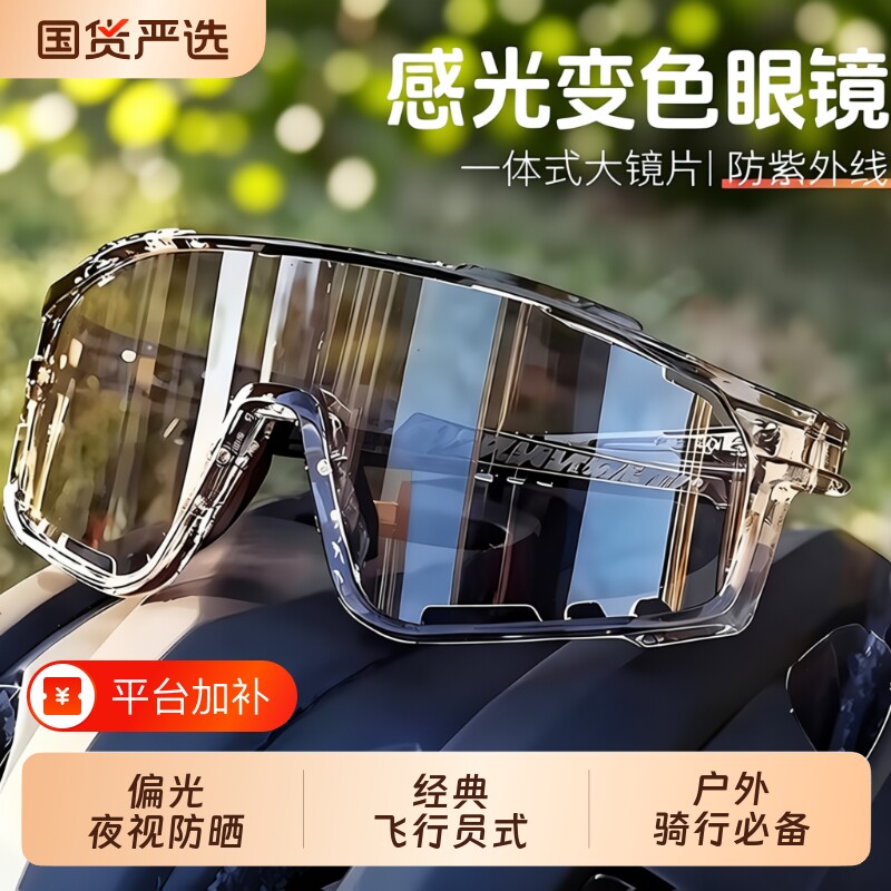 骑行护目镜日夜两用太阳眼镜运动骑车防风夜视护目偏光防虫户外