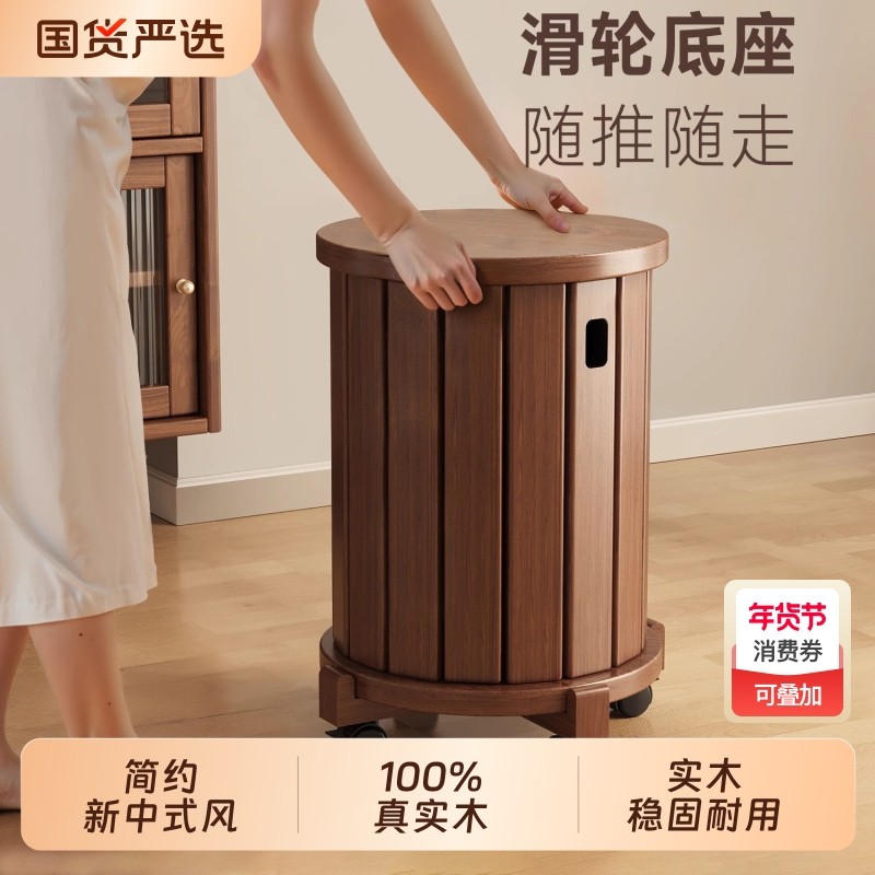 实木边几家用可移动叠叠乐组合凳沙发边桌小茶几创意客厅角黑色