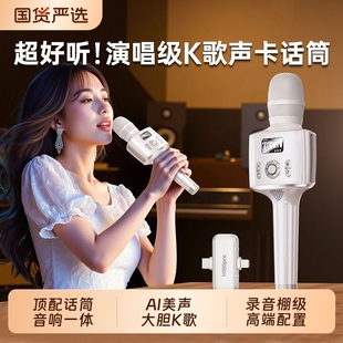金运H100超响麦话筒音响一体机麦克风ktv户外声卡唱K歌直播卡拉ok