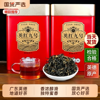 正宗英德红茶英红九号功夫红茶叶浓香型红茶骏眉喝玻璃杯散装蜜香