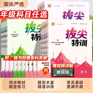 2026春拔尖特训小学一二三四五六年级语文数学英语下册人教版苏教版同步训练练习册一课一练教材通城学典沪教版起点试卷冀教版归类