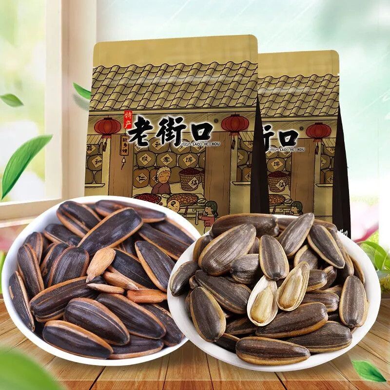 老街口焦糖味/山核桃味瓜子408g小零食葵花籽炒货五香奶油味袋装