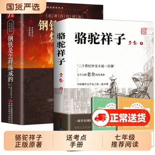骆驼祥子和钢铁是怎样炼成的海底两万里正版书原著老舍著七年级下册必读的课外书初中生读物人教版文学名著经典书目版本完整版小说