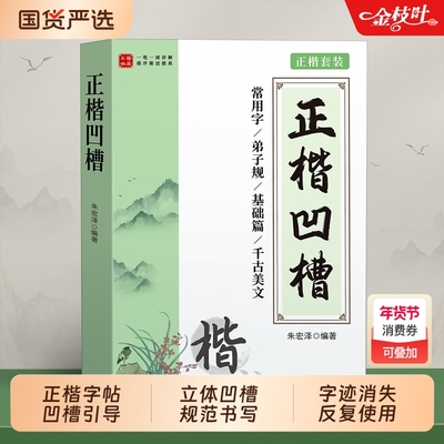 正楷字帖成人练字凹槽练字帖