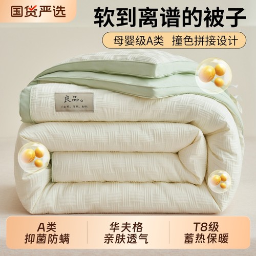 a类大豆纤维被子被芯冬被加厚保暖春秋被棉被褥单人冬天厚被子