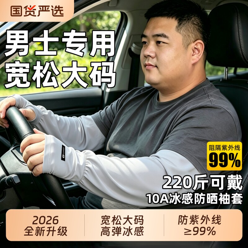 【2026新升级】大码冰感防晒袖套图片