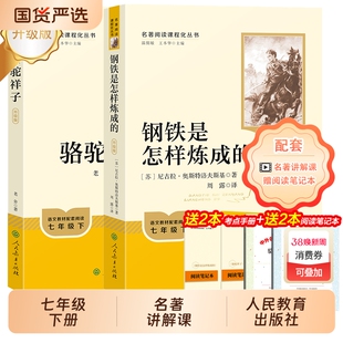 骆驼祥子钢铁是怎样练成的海底两万里原著2册人教版七年级下册必读课外书名著初一初中生阅读书籍语文配套教材人民教育出版社小说
