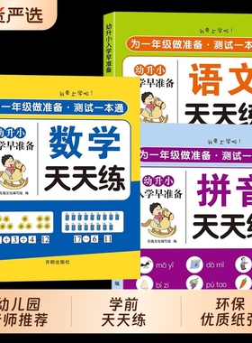 幼小幼升小衔接练习册全套教材一日一练幼儿园学前班大班每日语言拼音数学识字衔接入学准备寒假暑假作业天天练一本通汉字综合上学