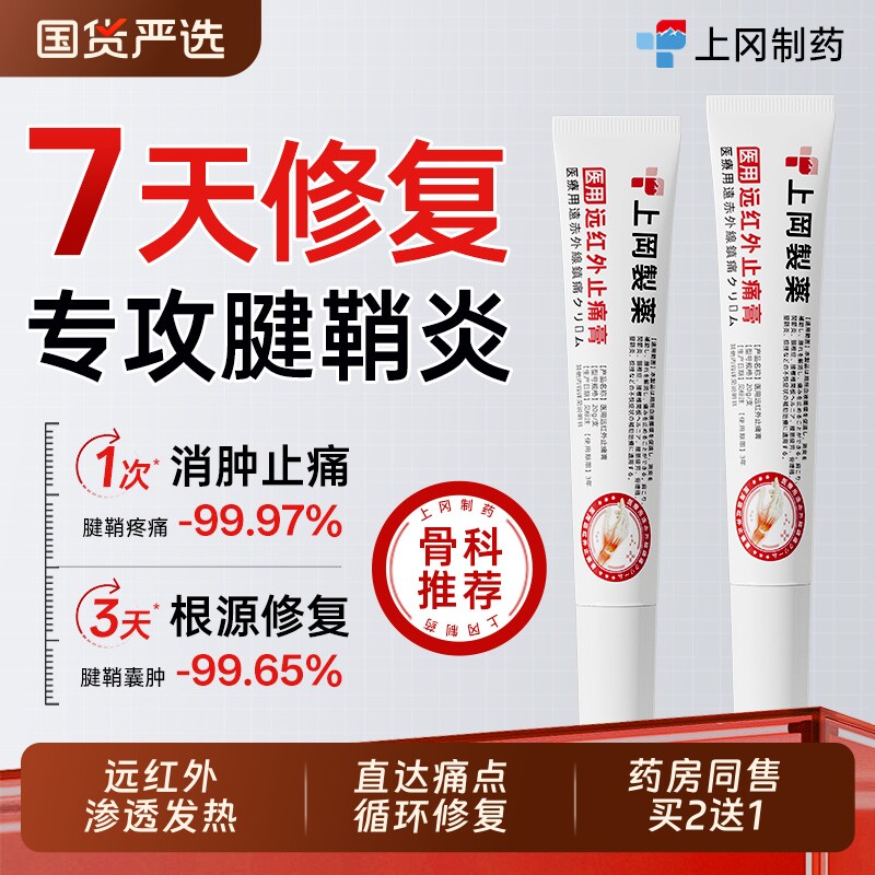 上冈制药腱鞘炎护腕手腕疼痛劳损囊肿鼓包大拇指护套热敷贴膏医用
