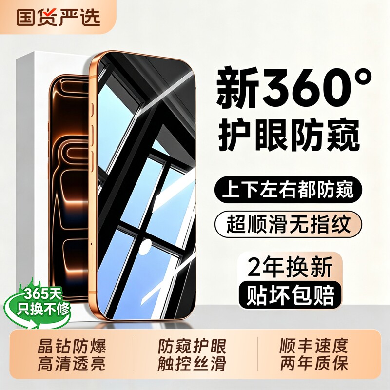 防窥康宁适用iPhone17pro防窥膜图片