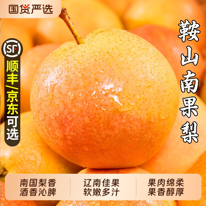 正宗鞍山南果梨新鲜酒香梨子南国梨现摘水果当季东北红皮冻梨包邮