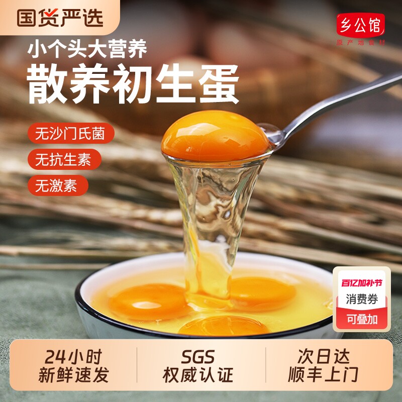 乡公馆鸡蛋官方旗舰店正宗农家散养新鲜初生蛋60枚礼盒生鲜柴鸡蛋