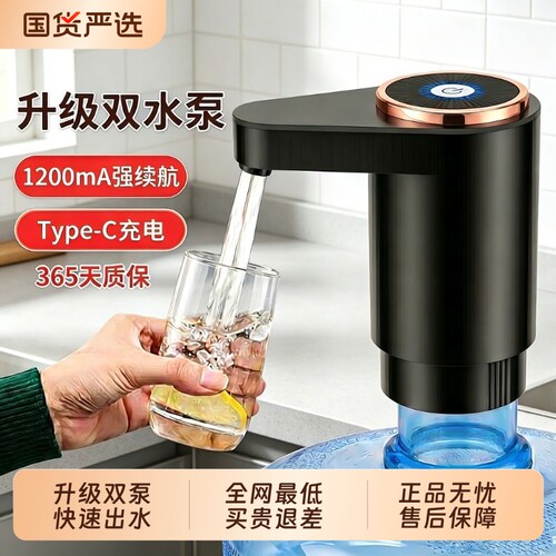 桶装水抽水器电动饮水机双水泵自动上水吸水抽水家用大功率双泵