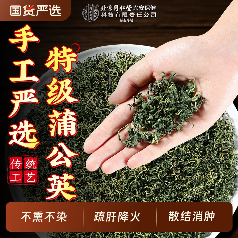北京同仁堂蒲公英茶特级野生正品散结去火中草药材根茶叶降火疏肝