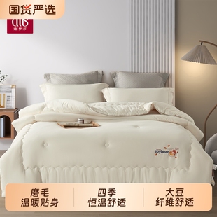 DMS/迪梦莎冬被大豆纤维被子加厚保暖春秋四季通用单人被褥抗菌
