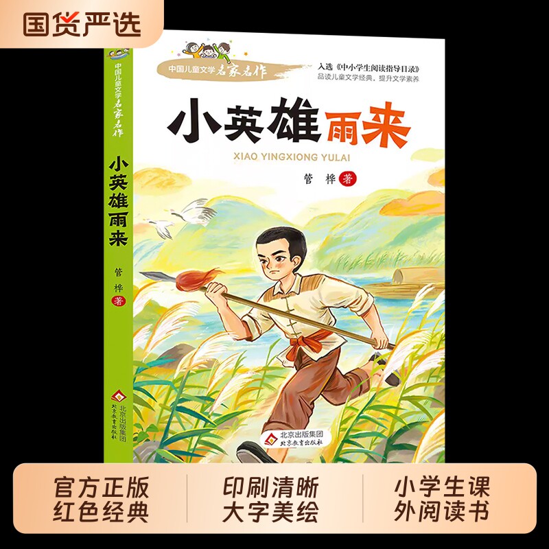 小英雄雨来正版原著完整版管桦著四年级下册必读的课外书老师推荐阅读书目小学生三四五六年级书籍快乐读书吧儿童文学td故事蓝鲸图片