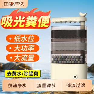 SQG龟缸过滤器低水位乌龟过滤器六角恐龙吸便超静音过滤盒滴流盒