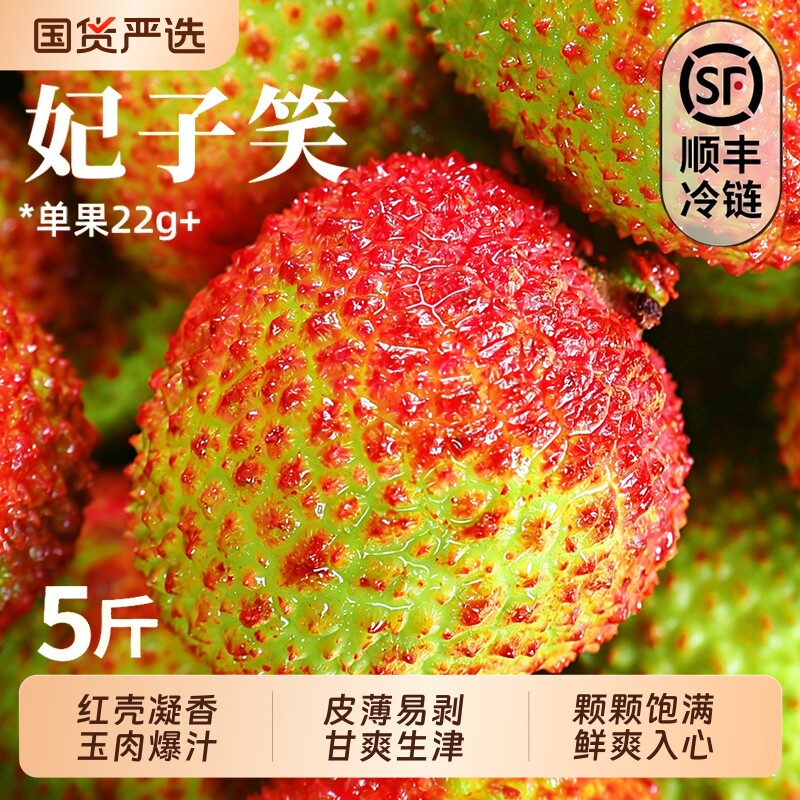 正宗海南妃子笑荔枝5斤新鲜水果
