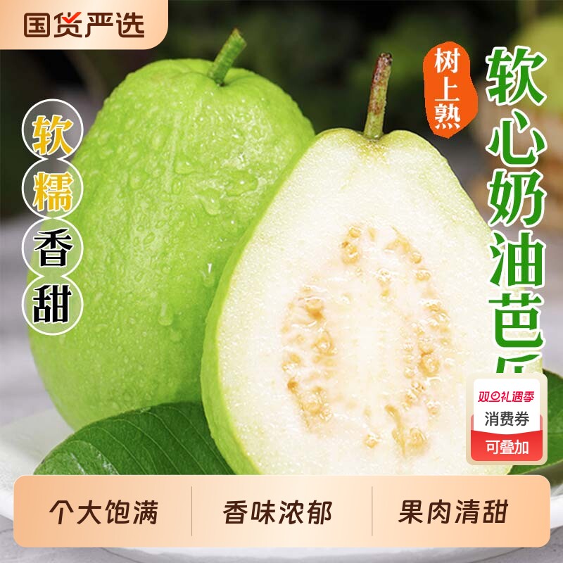 白心芭乐番石榴热带果现摘果园直发低糖当季新鲜水果整箱