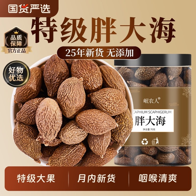 特级胖大海干果正品泡水喝中药材旗舰店罗汉果咽润炎喉清养肺茶