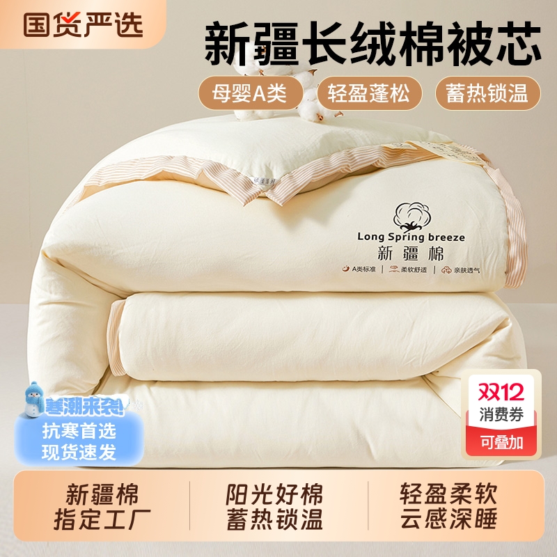 长绒棉加厚冬季保暖被芯