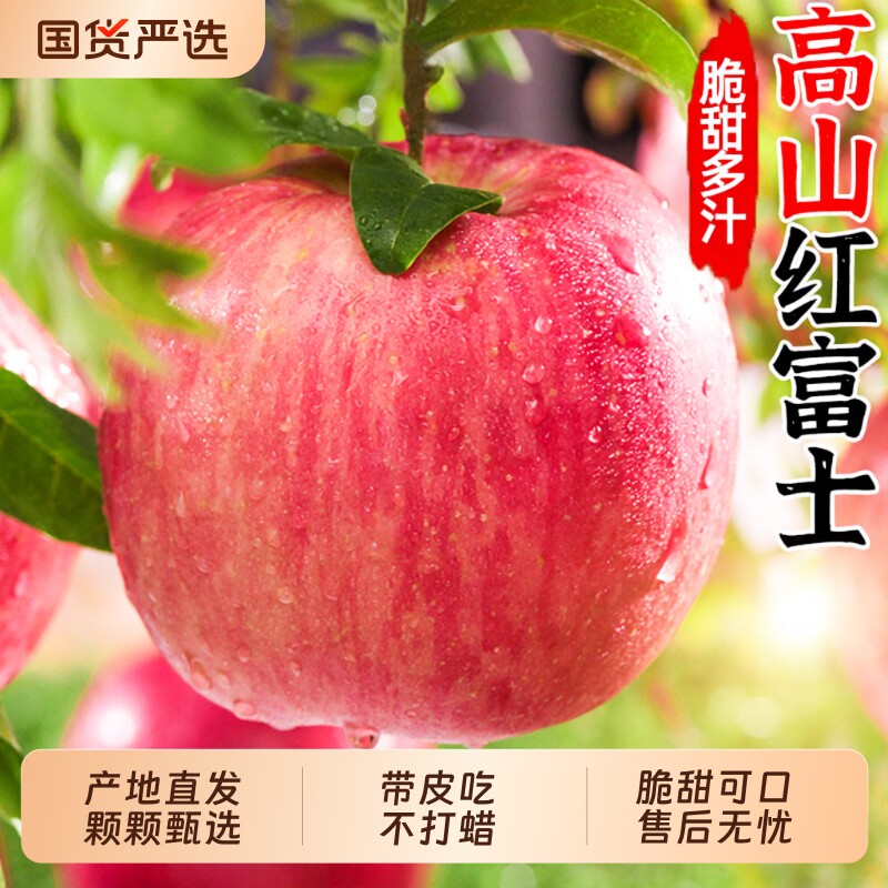 【现摘】新鲜红富士苹果应当季水果冰糖心青红富士脆甜鲜整箱包邮