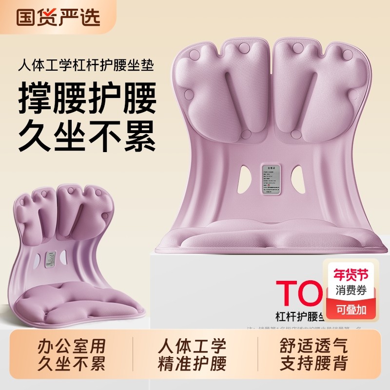 OES护腰坐垫腰部支撑坐姿椅人体工学护腰靠垫办公室久坐不累神器