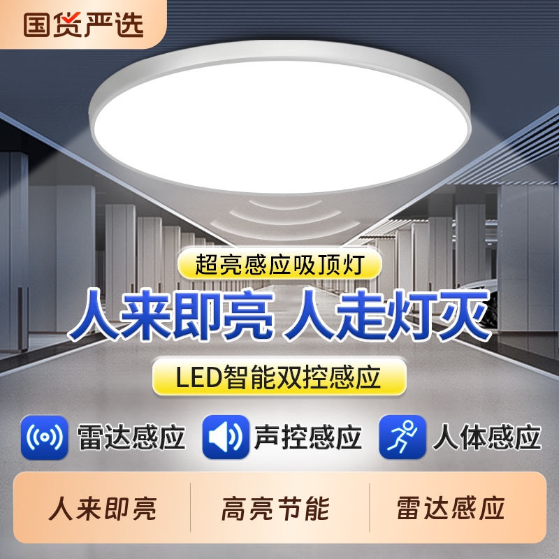 声控灯楼道感应吸顶灯楼梯灯过道走廊玄关红外人体自动感应雷达