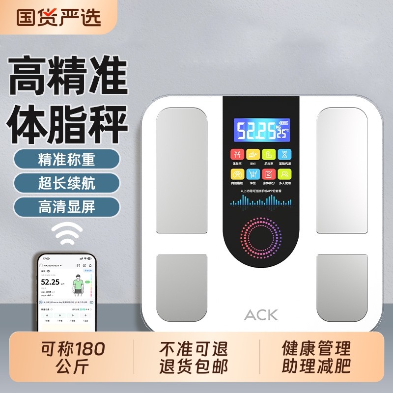 人体秤智能健康体脂秤精准测量全家健康管理必备电子秤2026新款