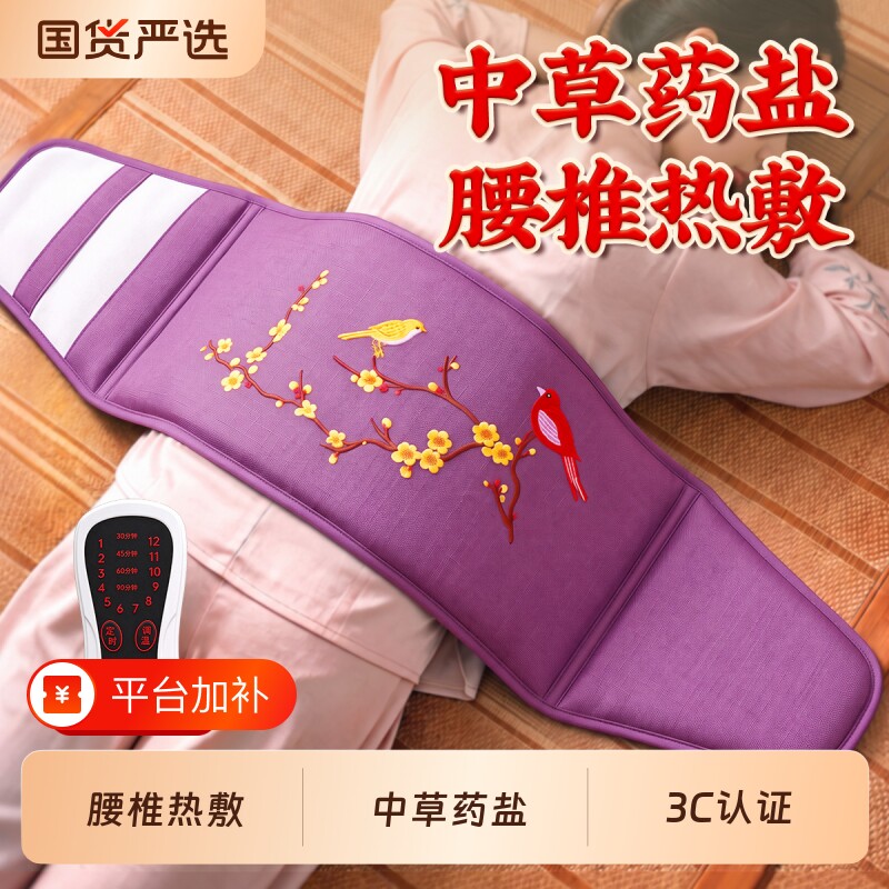 电加热护腰带盐袋粗海盐包腰间盘突出腰椎艾草家用艾灸热敷理疗袋