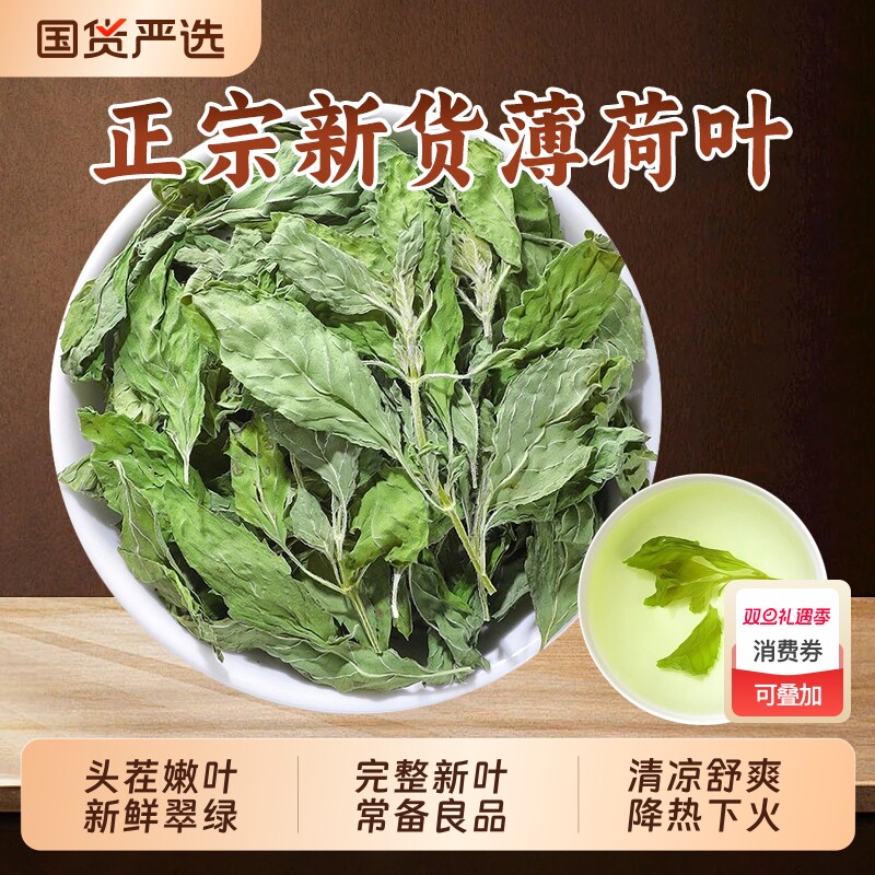 薄荷叶中草药材泡水喝正品干薄荷叶纯叶味浓清凉花草茶薄荷叶新货
