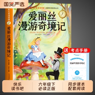 爱丽丝漫游奇境六年级下册必读正版鲁滨逊漂流记课外书原著完整版汤姆索亚历险记尼尔斯骑鹅旅行记快乐读书吧6六下书籍孙慢游仙境